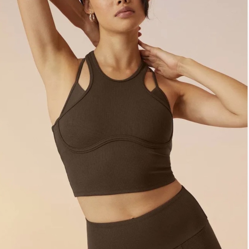 Alo Yoga Ribbed Airlift Enchanted Bra Tank Top